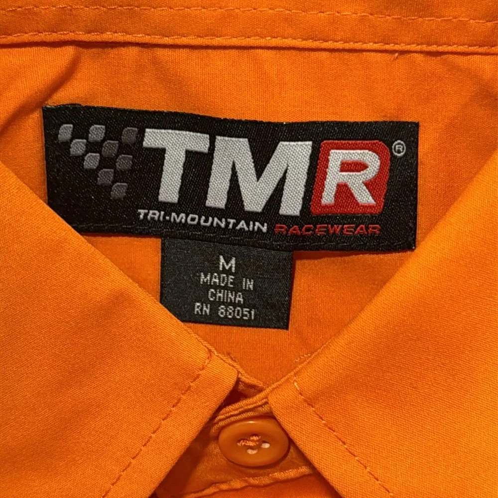 Tri-Mountain Racewear TMR Woven Men’s Shirt Orange Gray
